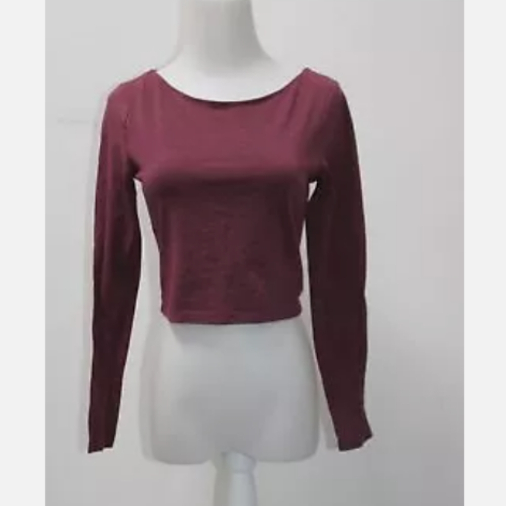 DIVIDED H&M Basic Longsleeve CropTop XS